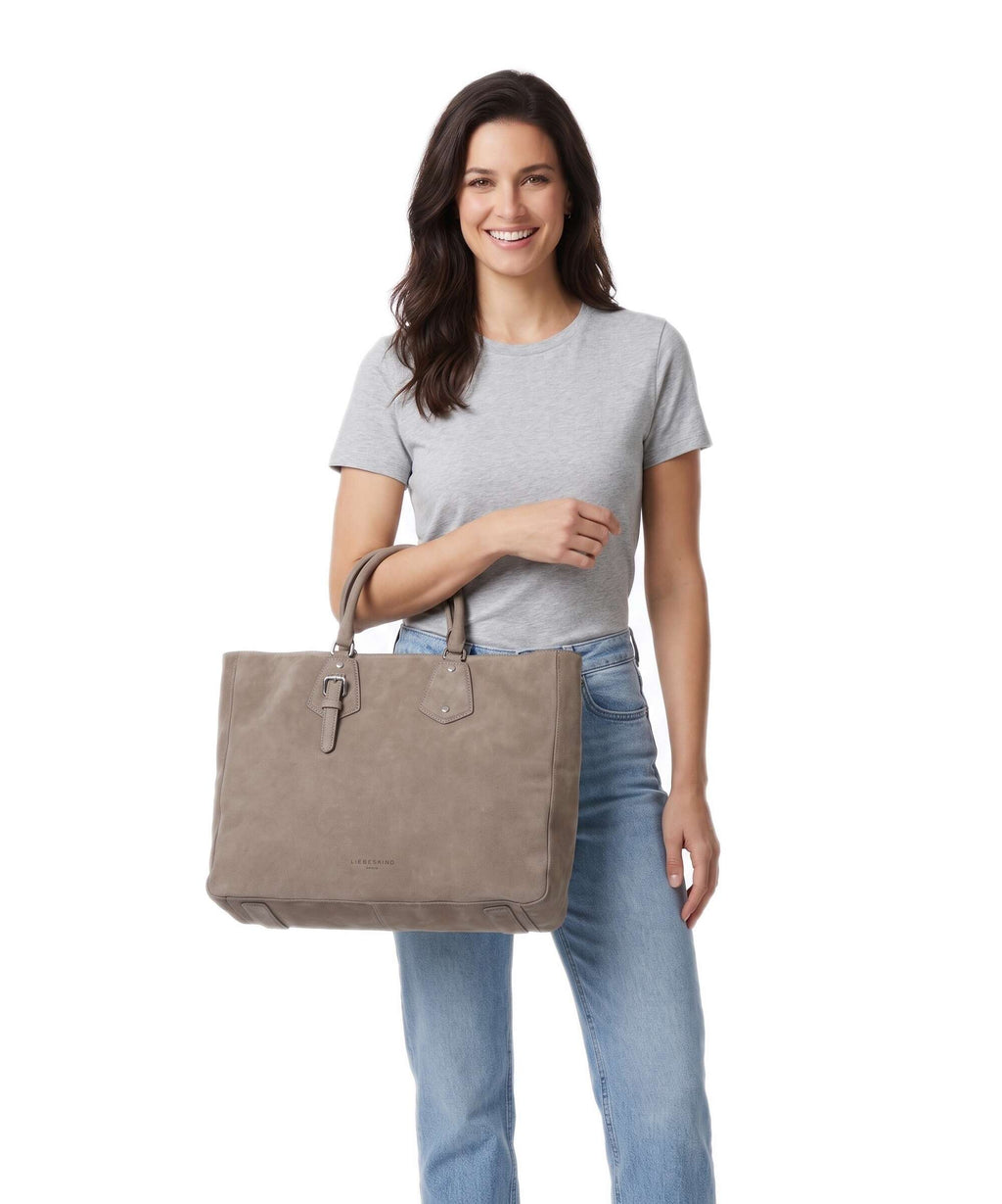 Liebeskind Cora Hydro Suede L Handbag neutral grey