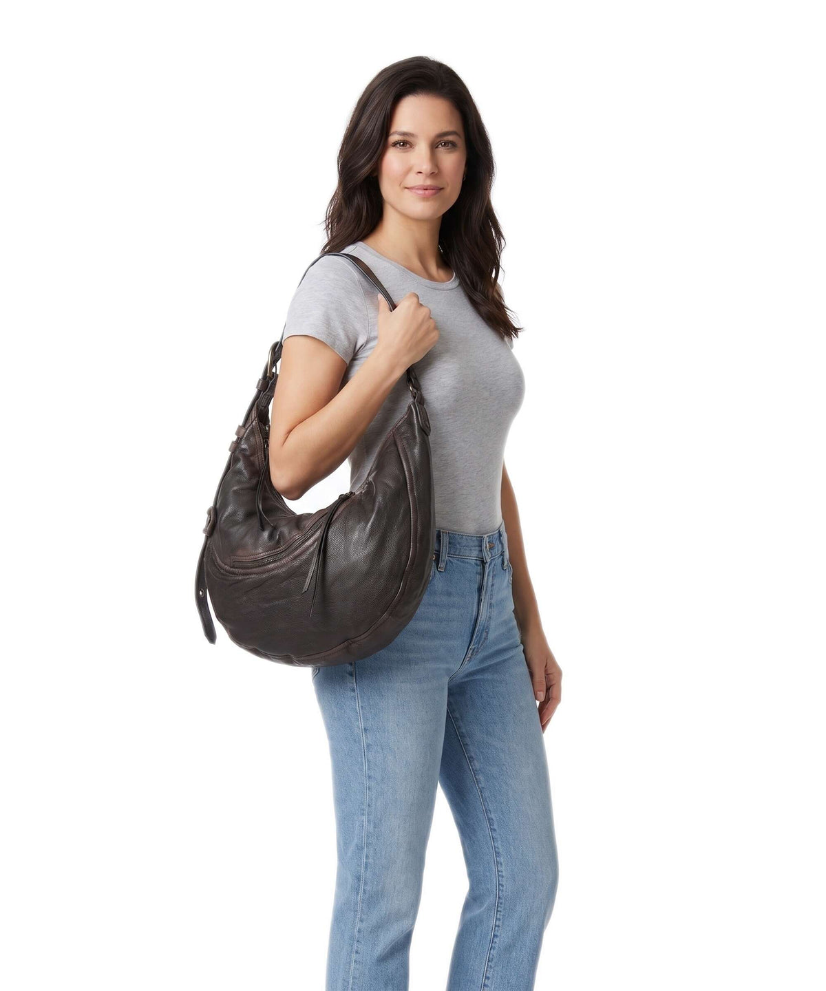 Liebeskind Luna II 3D M Hobo bag deep soil