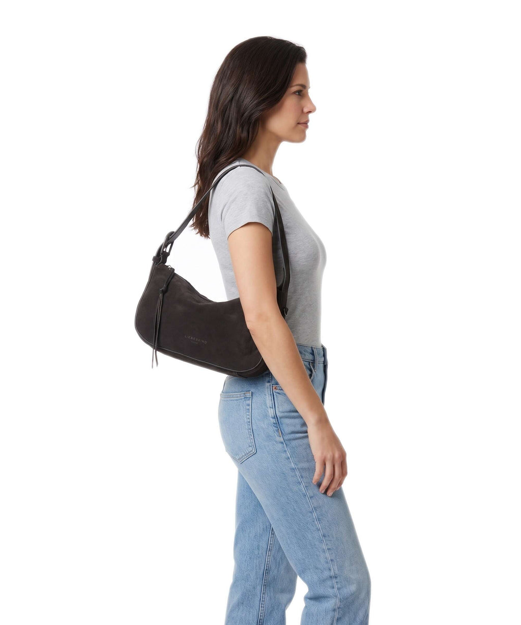 Liebeskind Ines Suede M Shoulder bag deep soil
