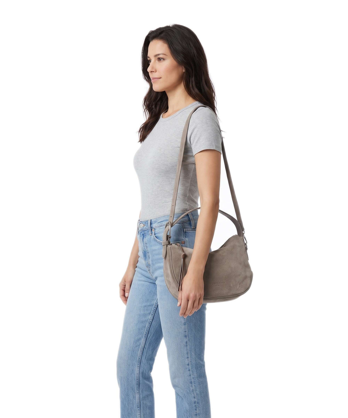 Liebeskind Ines Suede S Crossbody bag neutral grey