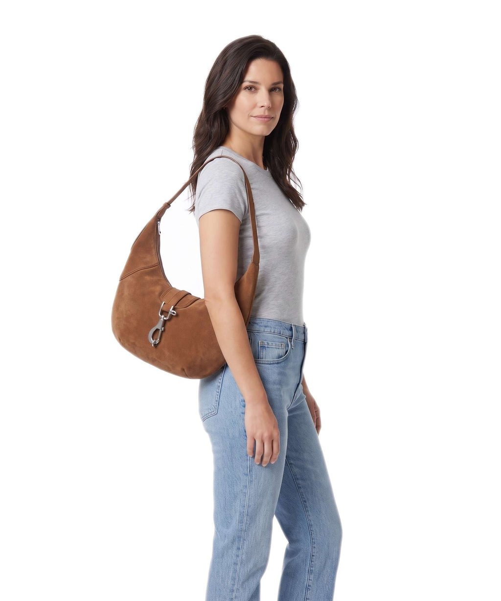 Liebeskind Ryker Suede M Hobo bag brown