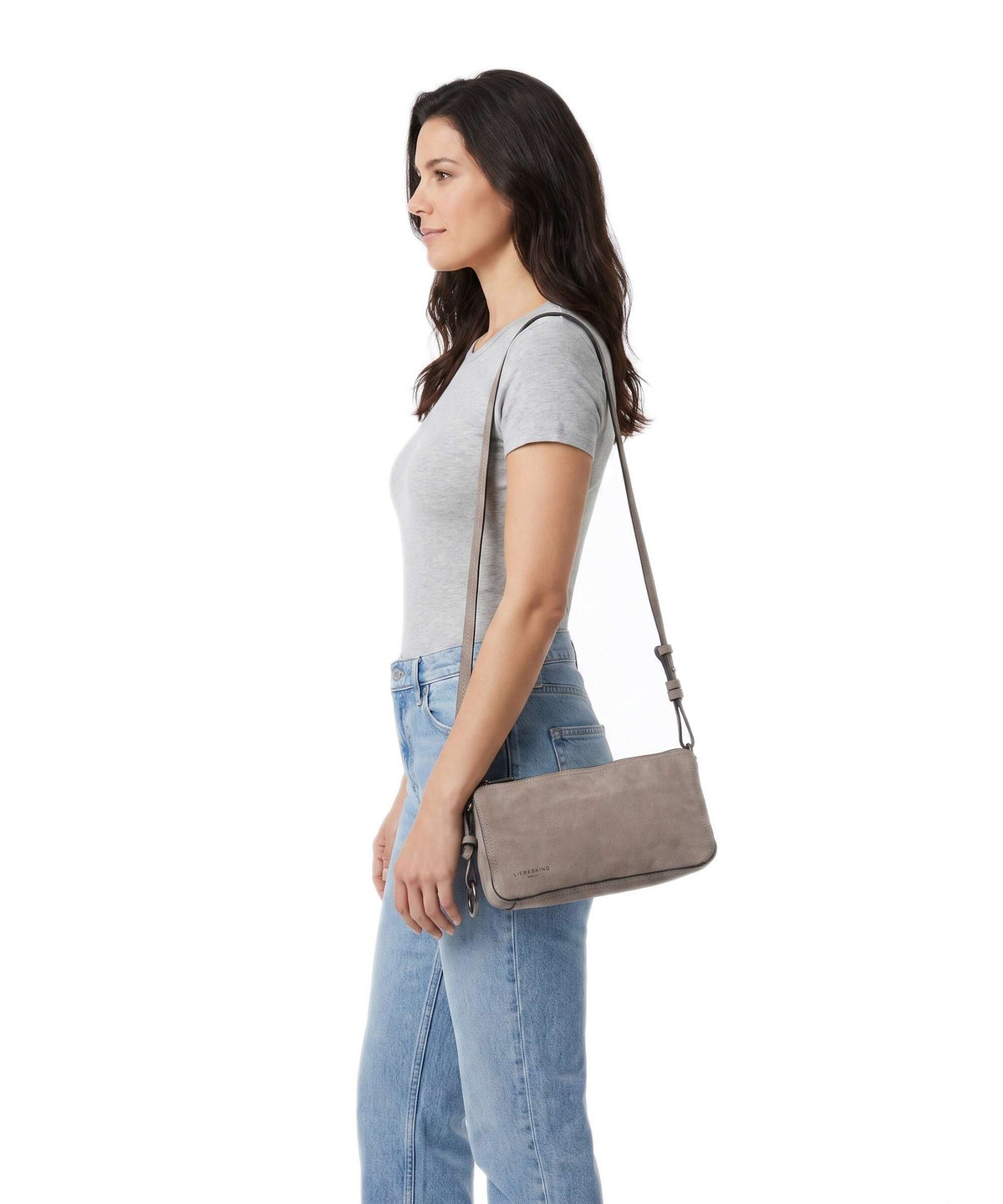 Liebeskind Clarice II Hydro Suede M Crossbody bag neutral grey
