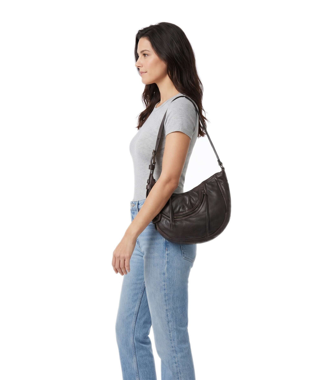 Liebeskind Luna II 3D S Hobo bag deep soil