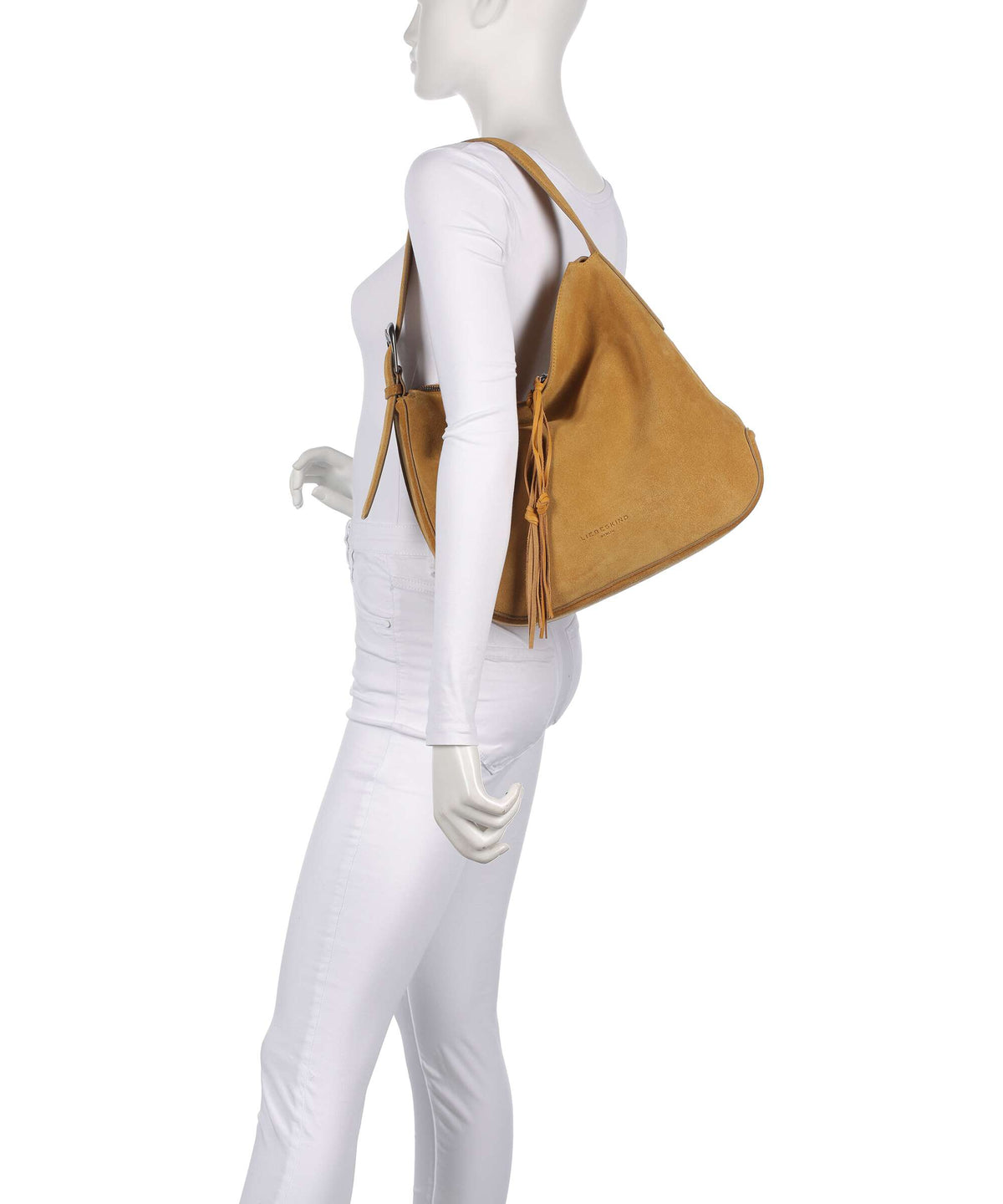 Liebeskind Ines Suede L Hobo bag honey suede
