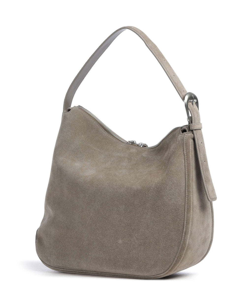 Liebeskind Ines Suede L Hobo bag neutral grey