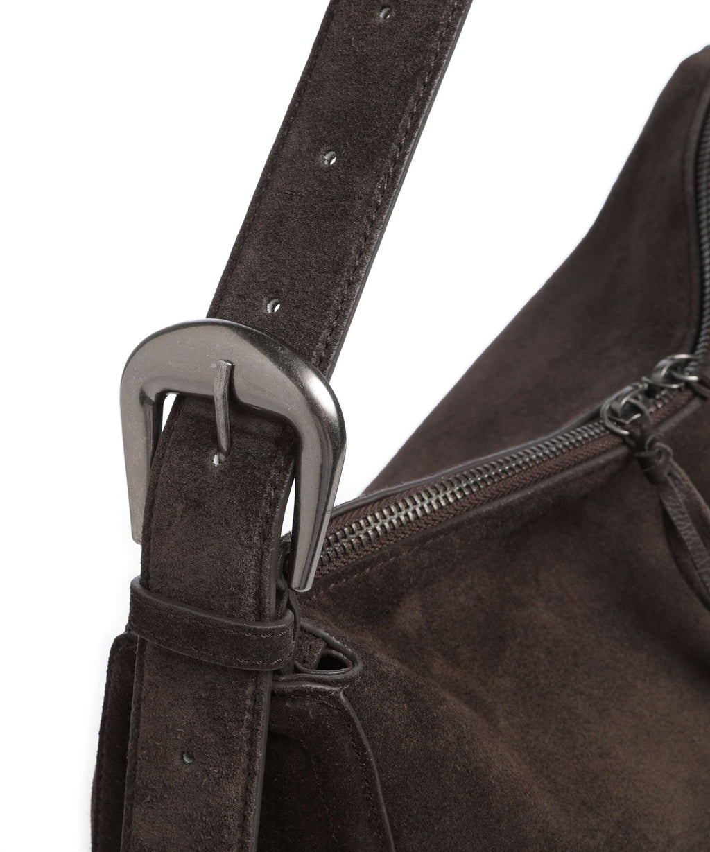 Liebeskind Ines Suede L Hobo bag deep soil