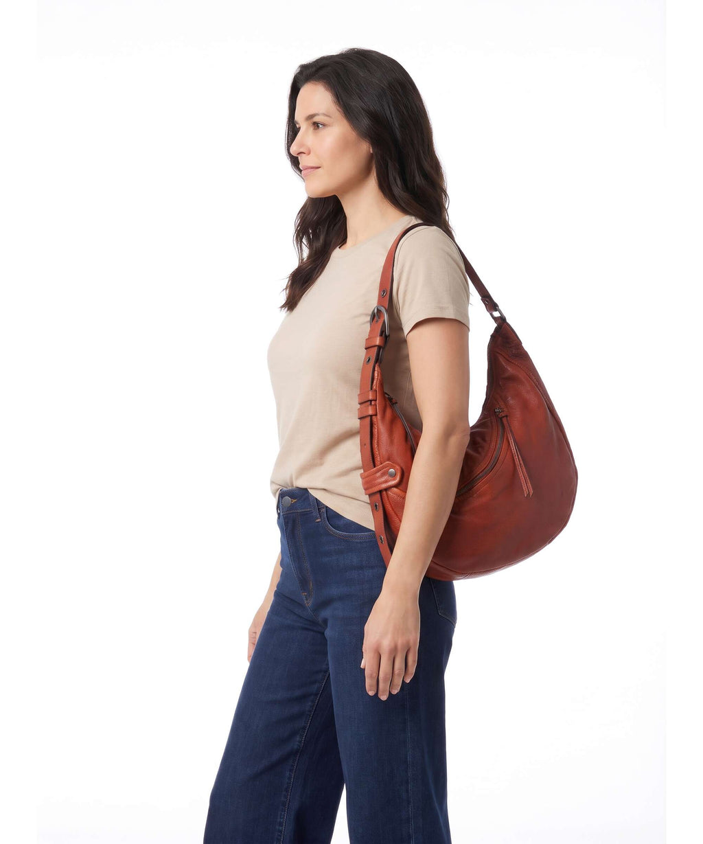 Liebeskind Luna II 3D M Hobo bag red rock