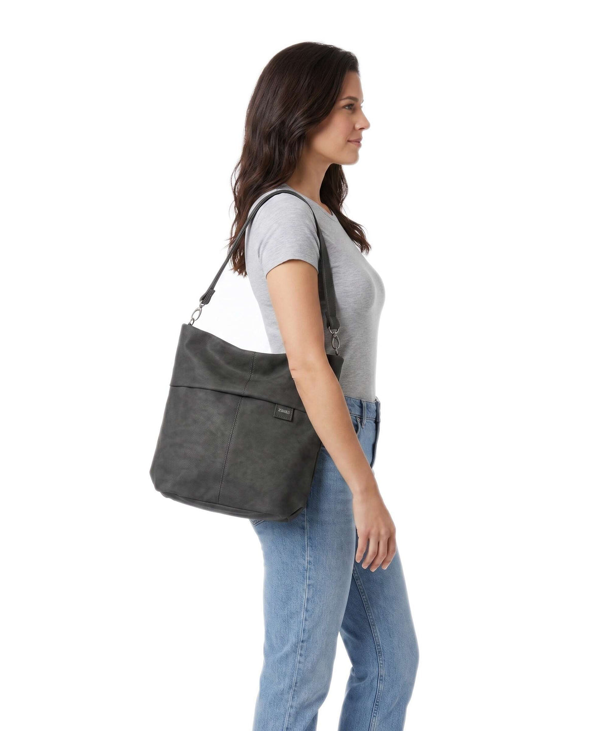 Zwei Mademoiselle.M M12 Hobo bag nubuk stone