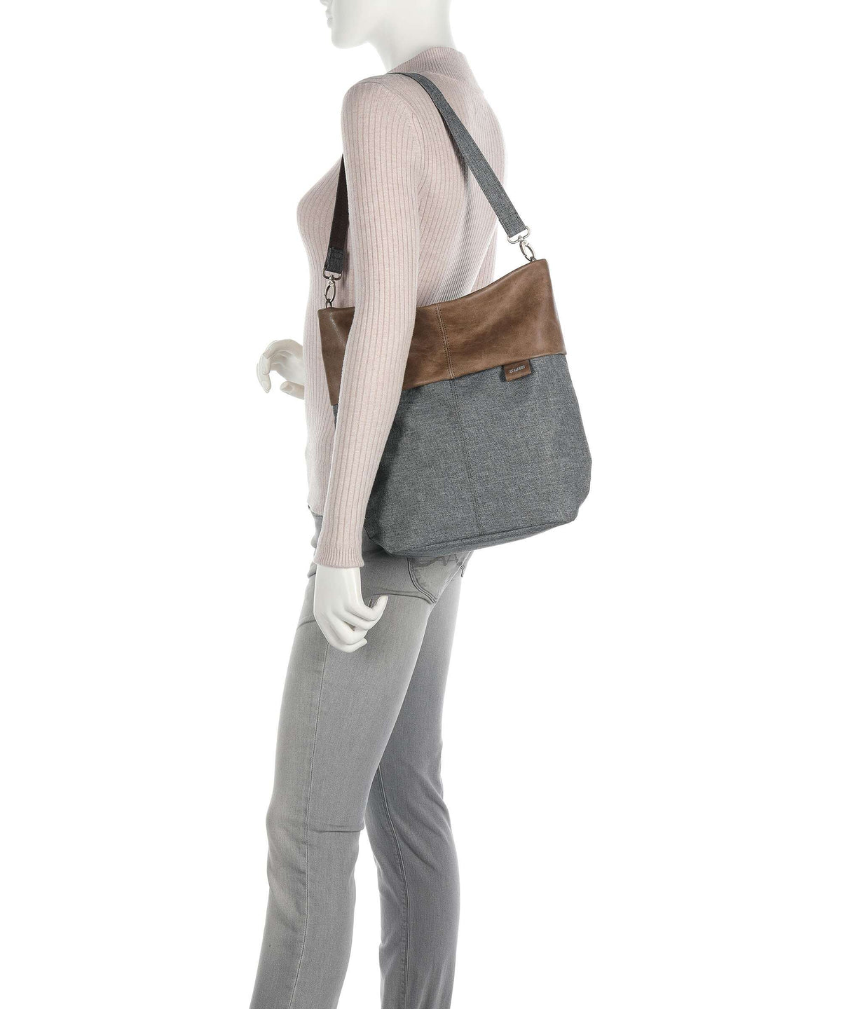 Zwei Olli OT12 Hobo bag stone