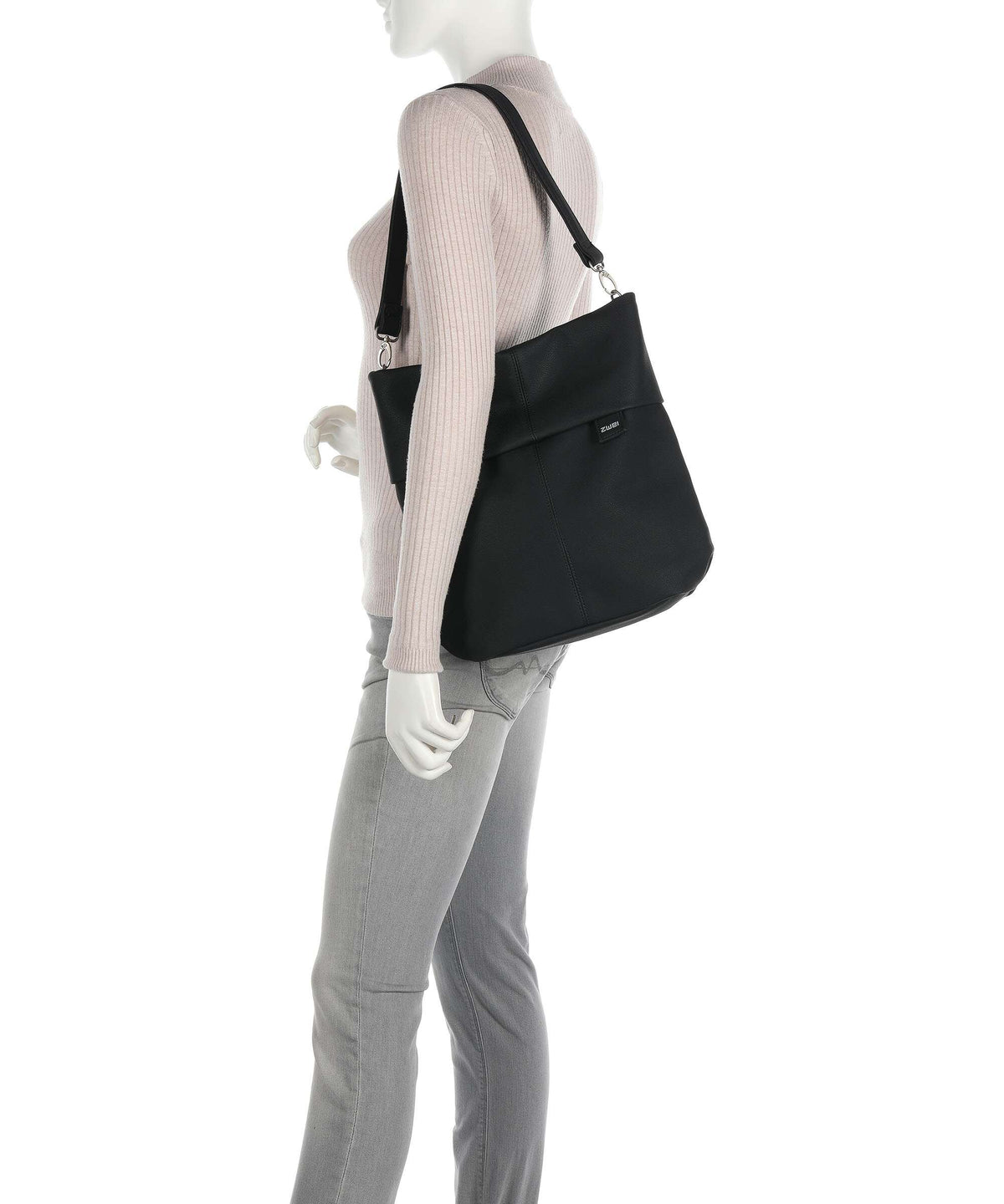 Zwei Mademoiselle.M M12 Hobo bag nubuk black