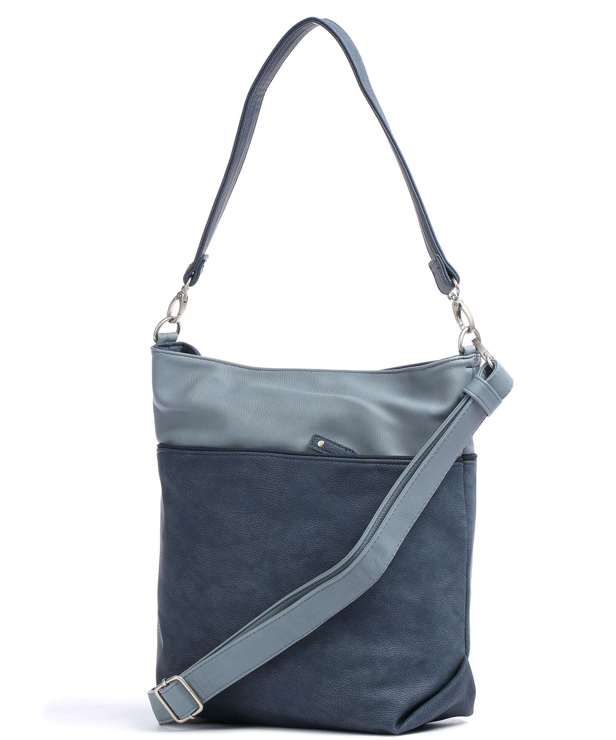 Zwei Jana J12 Hobo bag nubuk blue