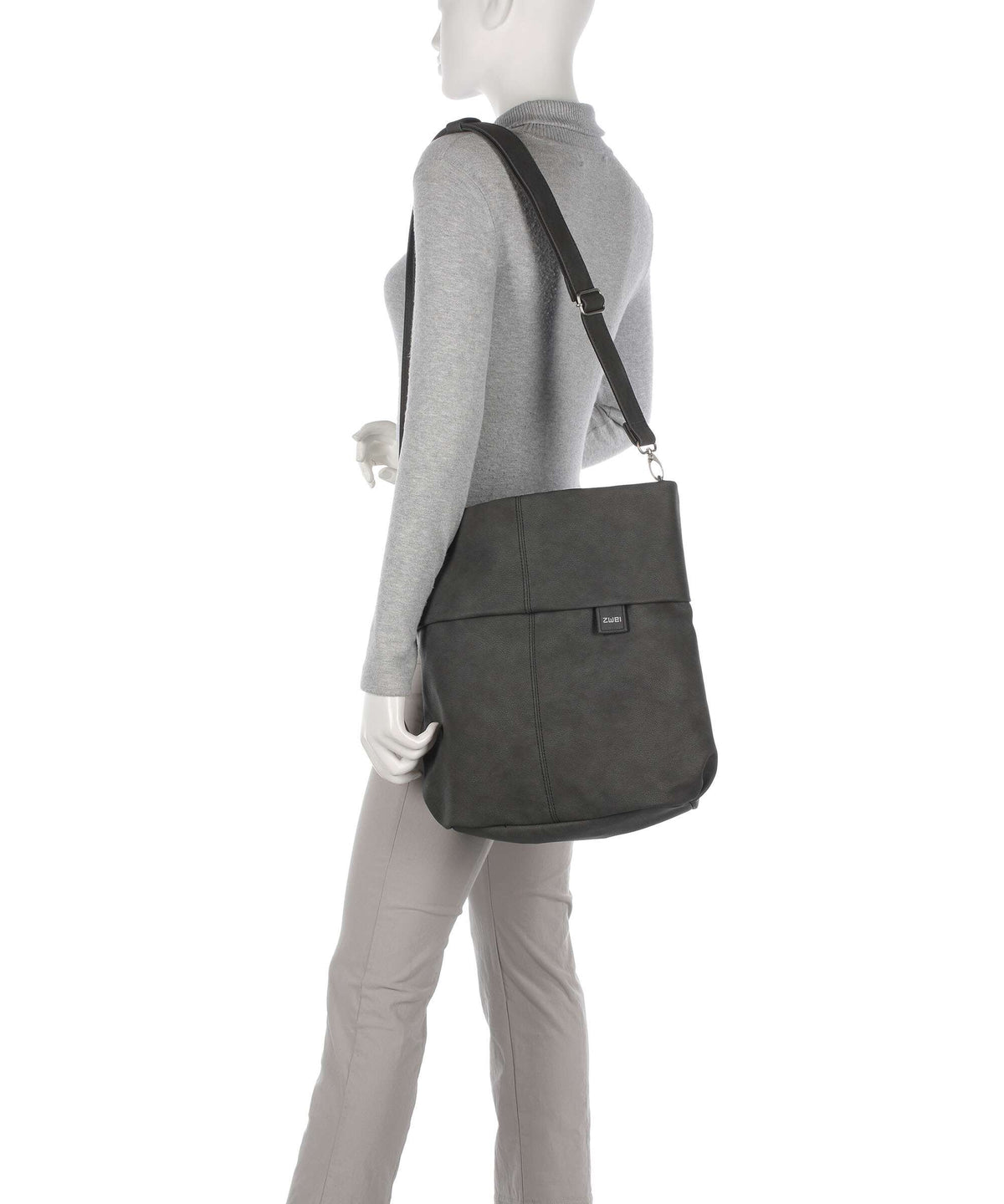 Zwei Mademoiselle.M M140 Hobo bag nubuk stone