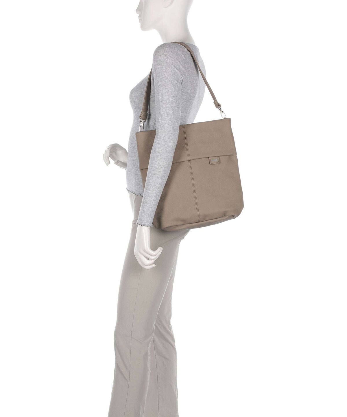 Zwei Mademoiselle.M M12 Hobo bag nubuk cappuccino