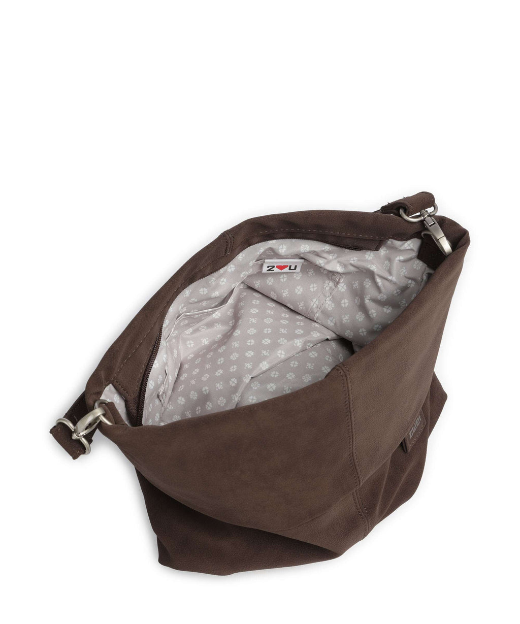 Zwei Mademoiselle.M M12 Hobo bag nubuk/espresso