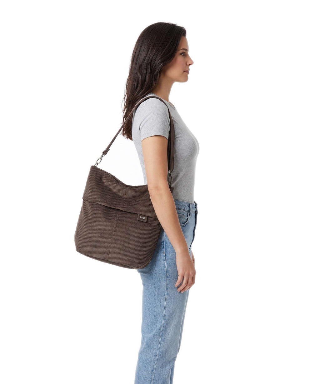 Zwei Mademoiselle.M M12 Hobo bag cord/wood