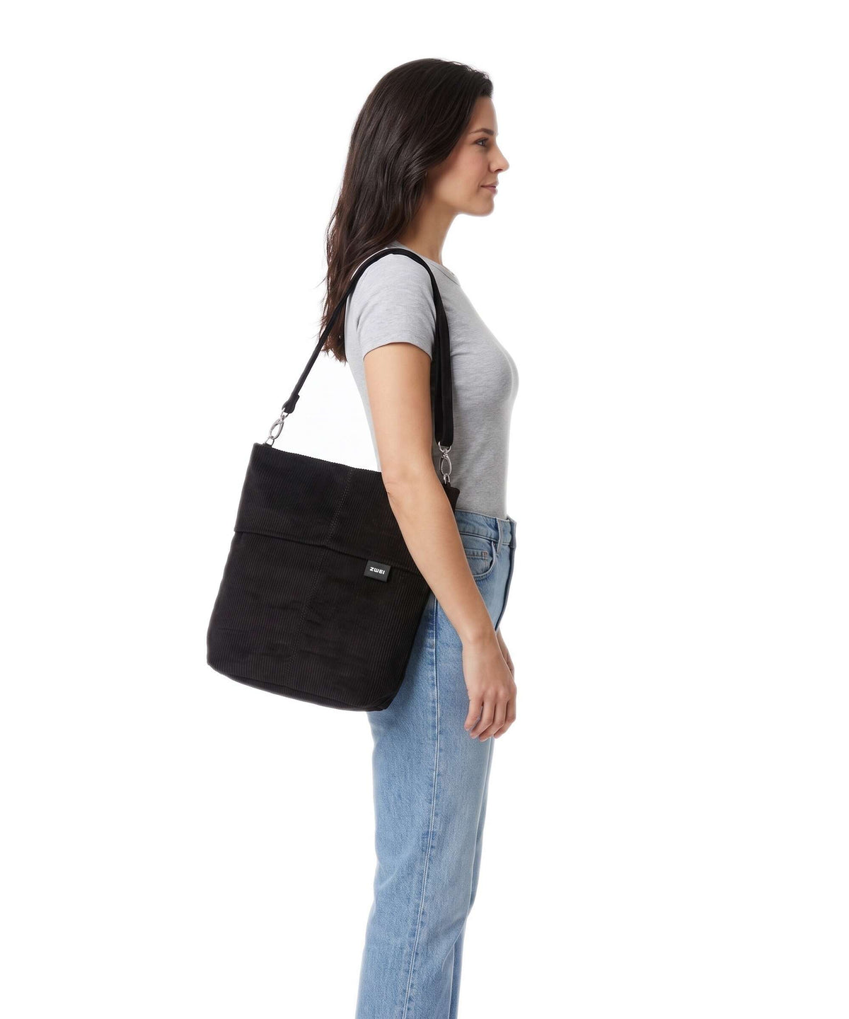 Zwei Mademoiselle.M M12 Hobo bag cord/espresso