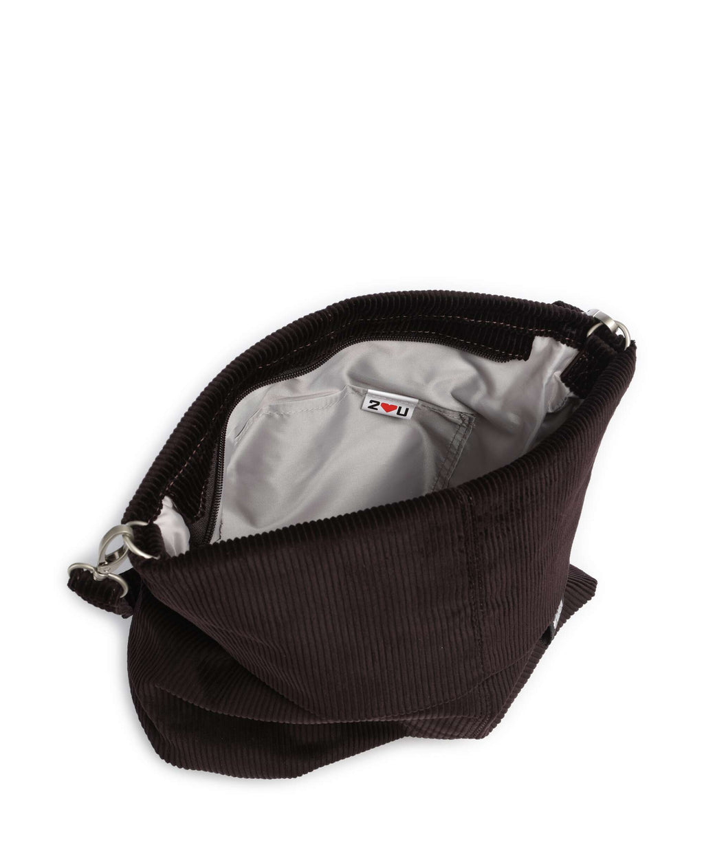 Zwei Mademoiselle.M M12 Hobo bag cord/espresso