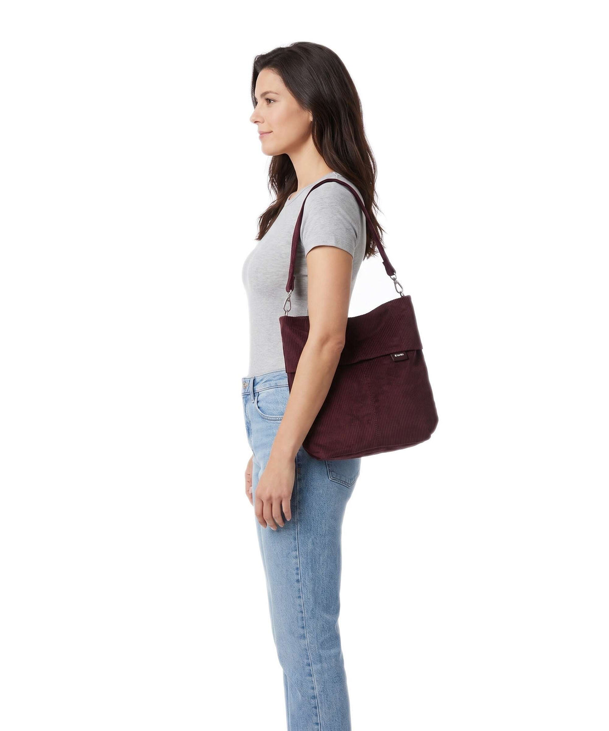 Zwei Mademoiselle.M M12 Hobo bag cord/bordeaux