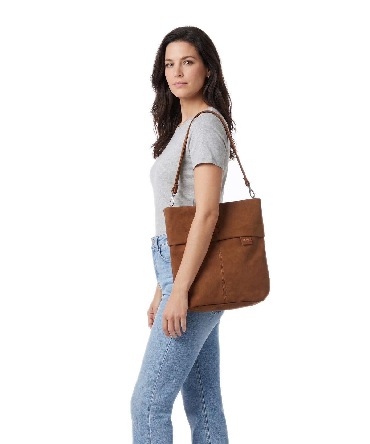 Zwei Mademoiselle.M M12 Hobo bag nubuk/cognac