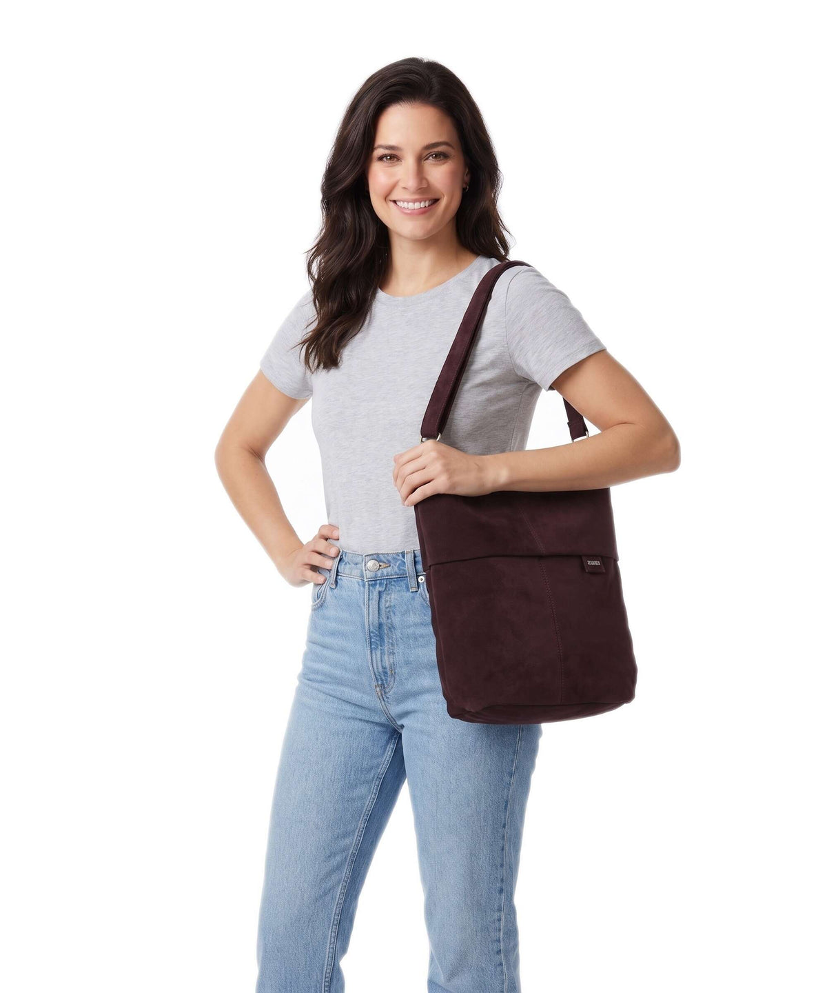 Zwei Mademoiselle.M M12 Hobo bag nubuk/bordeaux