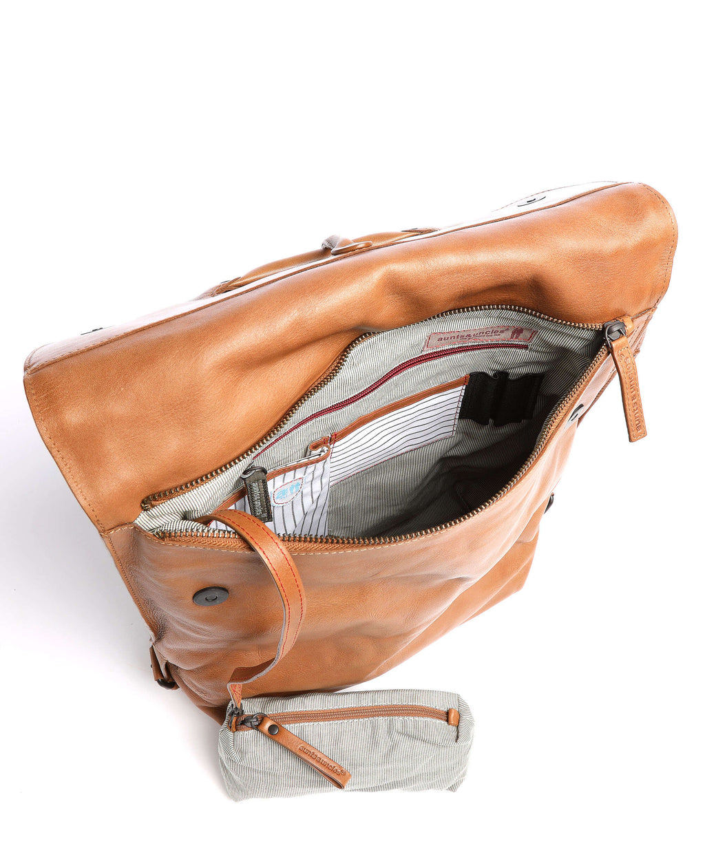 Aunts & Uncles Grandma's Luxury Club Mrs. Apple Strudel Backpack bag caramel