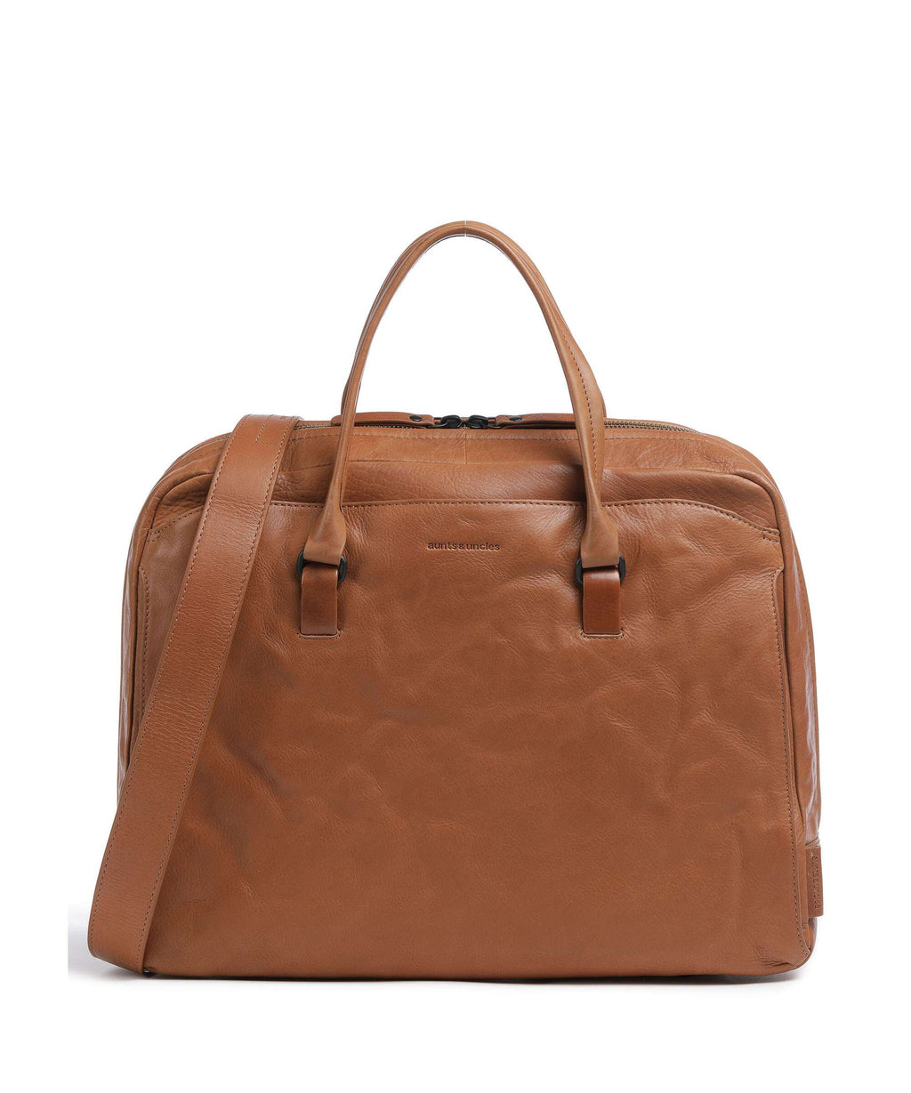 Aunts & Uncles Grandma's Luxury Club Mrs. Plum Tart Briefcase caramel