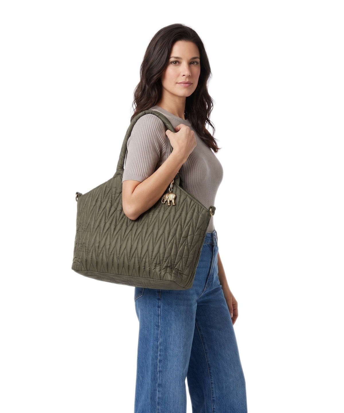 Anokhi Tote bag olive
