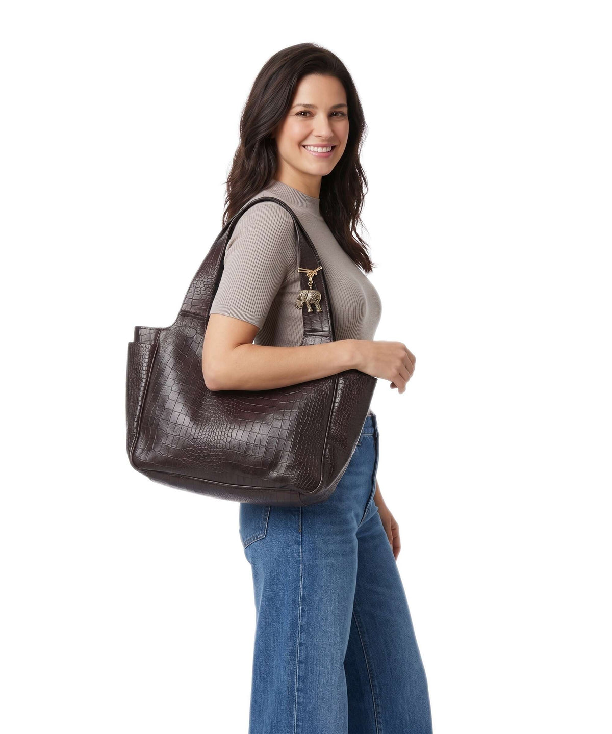 Anokhi Tote bag vintage braun