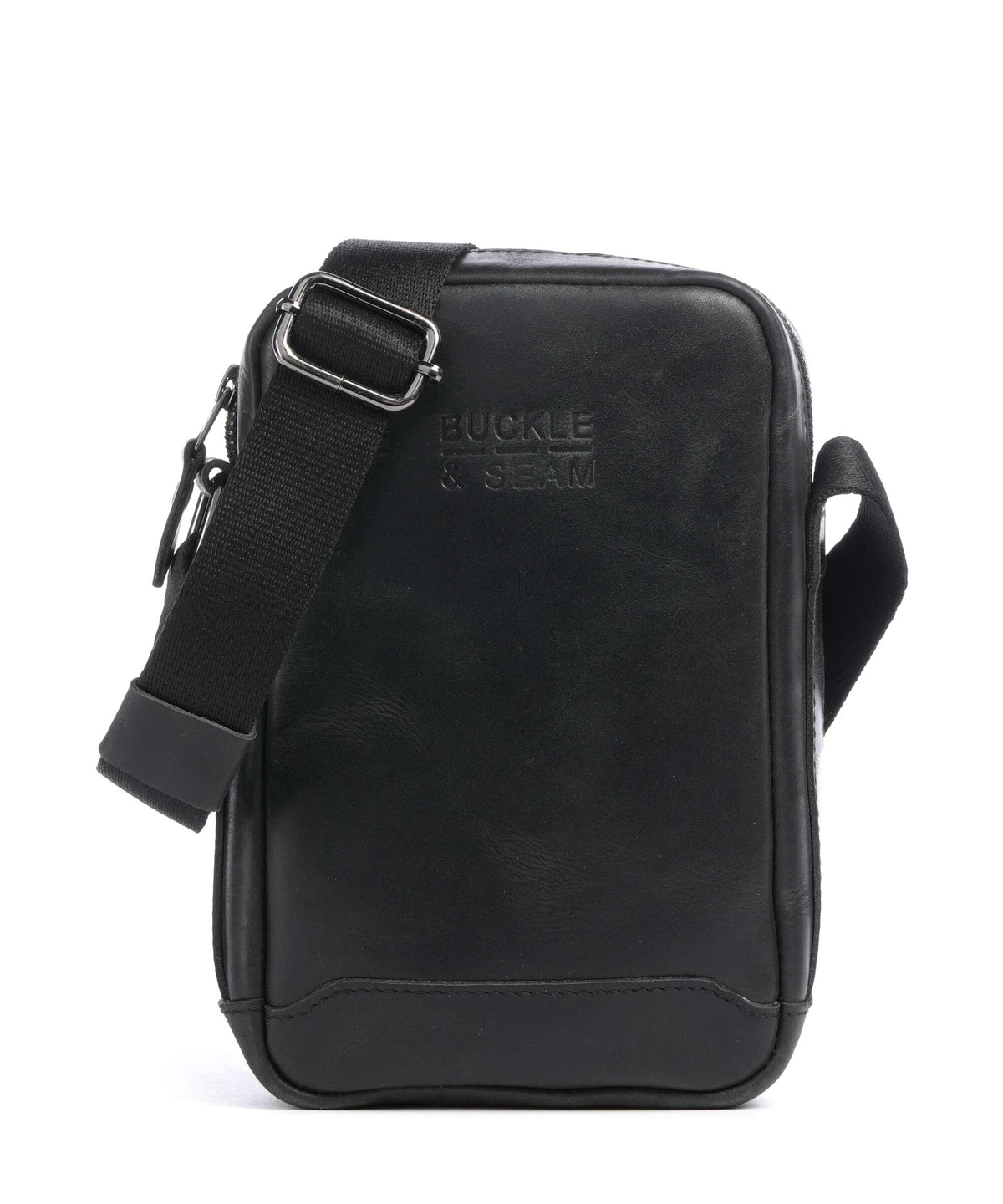 Buckle & Seam Crazy Horse Runner Crossbody bag black