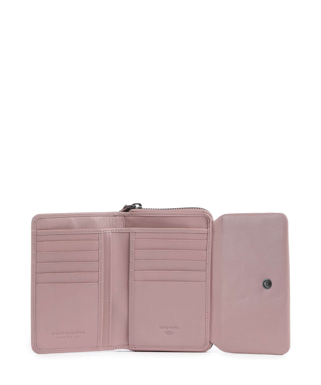 Aunts & Uncles Jamie's Orchard Dahlia Wallet cosmetic pink