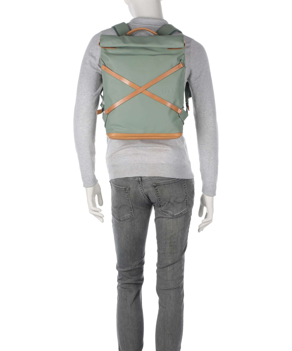 Aunts & Uncles Japan Yokohama Rolltop backpack sage green