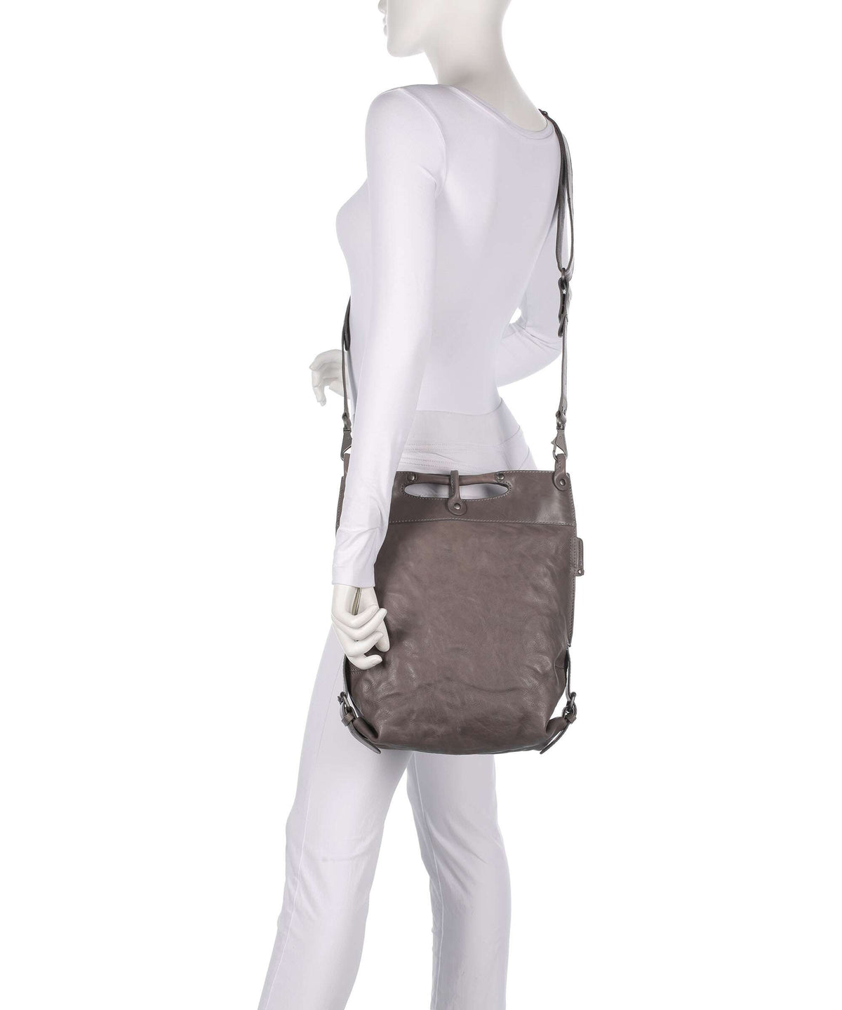 Aunts & Uncles Grandma's Luxury Club Mrs. Pancake Shoulder bag oyster grey