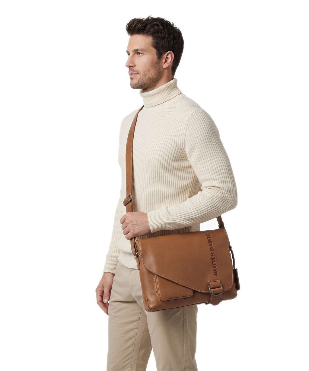 Aunts & Uncles Heritage Judd Messenger bag tan