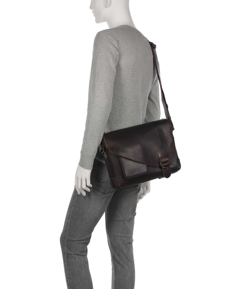 Aunts & Uncles Heritage Judd Messenger bag dark brown