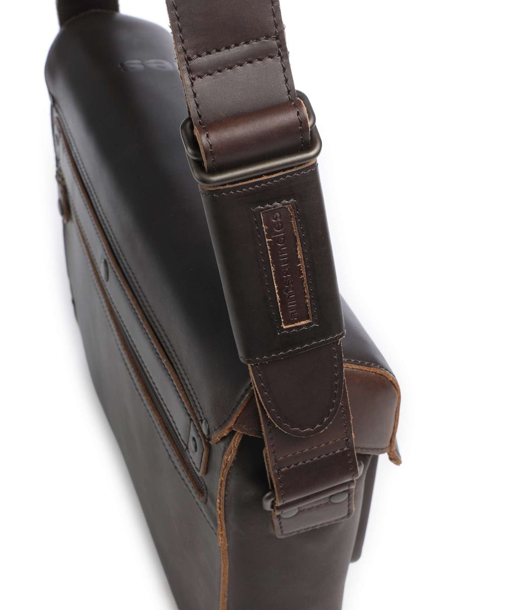 Aunts & Uncles Heritage Judd Messenger bag dark brown
