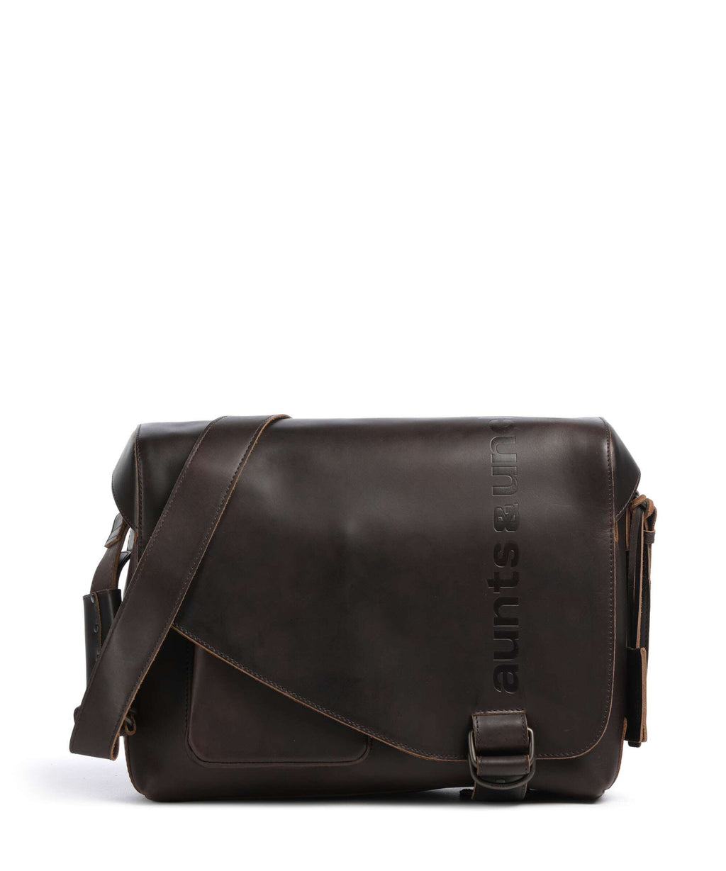 Aunts & Uncles Heritage Medium Judd Messenger bag dark brown