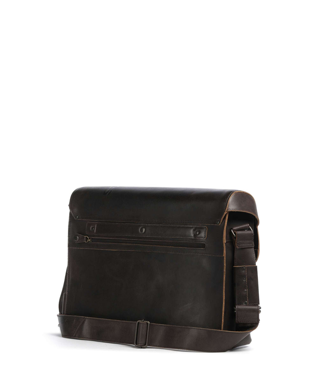Aunts & Uncles Heritage Big Judd Messenger bag dark brown