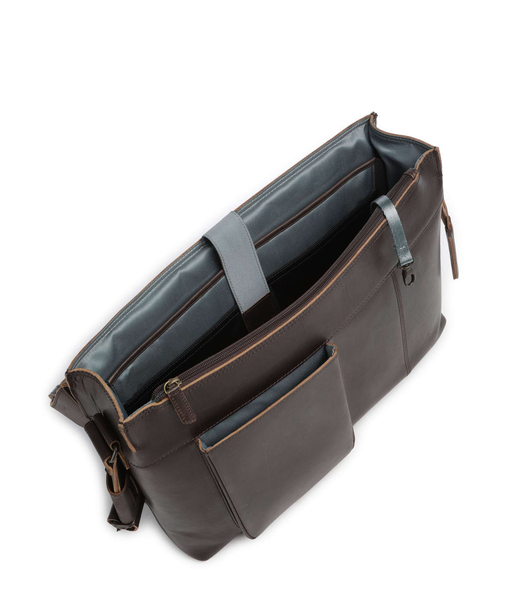 Aunts & Uncles Heritage Big Judd Messenger bag dark brown