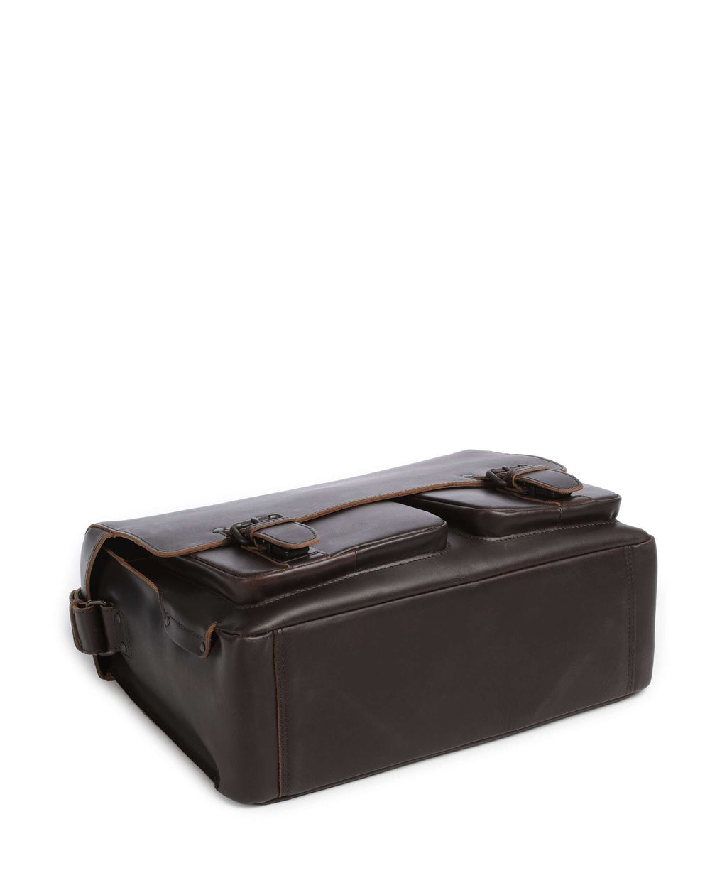 Aunts & Uncles Heritage Finn Briefcase dark brown
