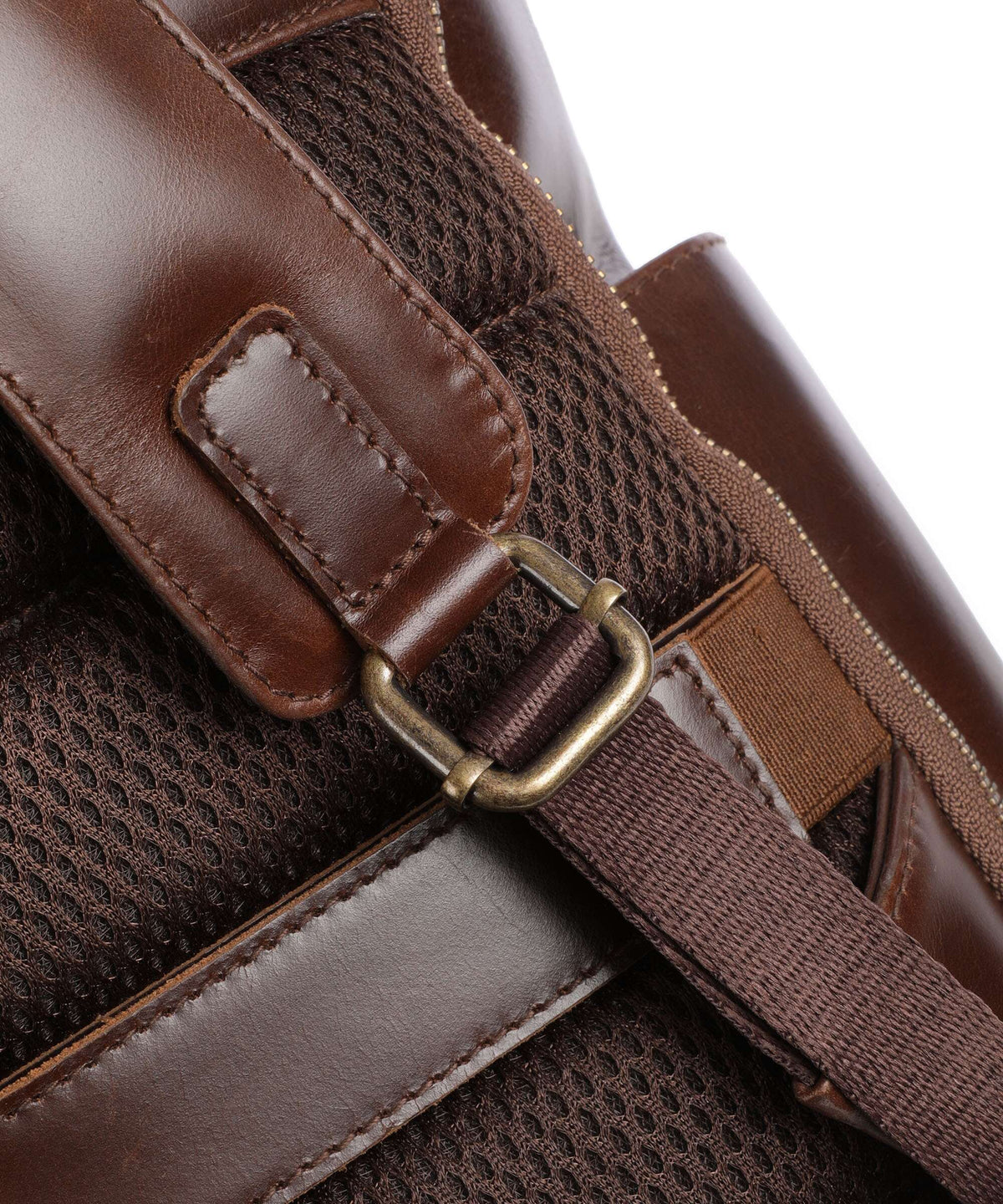 Buckle & Seam Crazy Horse Norman Rolltop backpack brown/blue