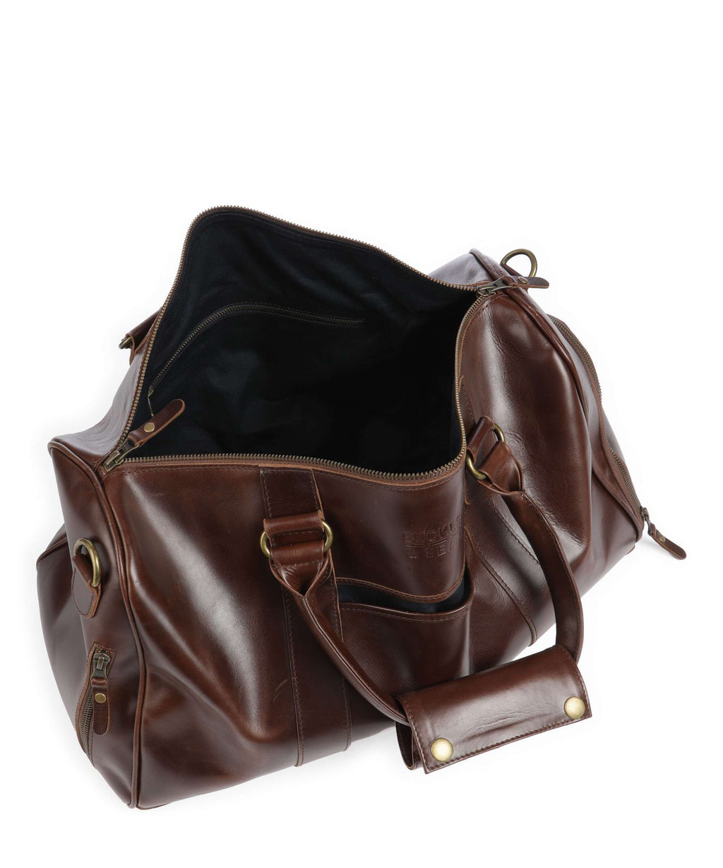 Buckle & Seam Crazy Horse Collin Weekend bag brown/blue
