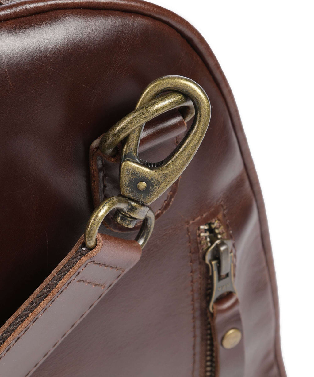 Buckle & Seam Crazy Horse Collin Weekend bag brown/dot