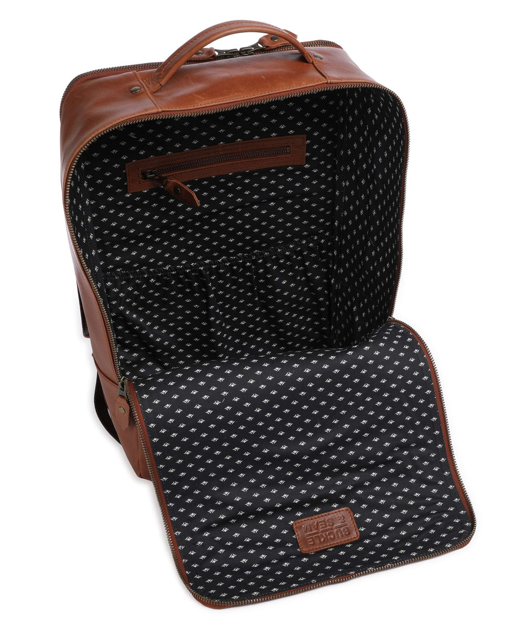 Buckle & Seam Crazy Horse Leon Backpack cognac