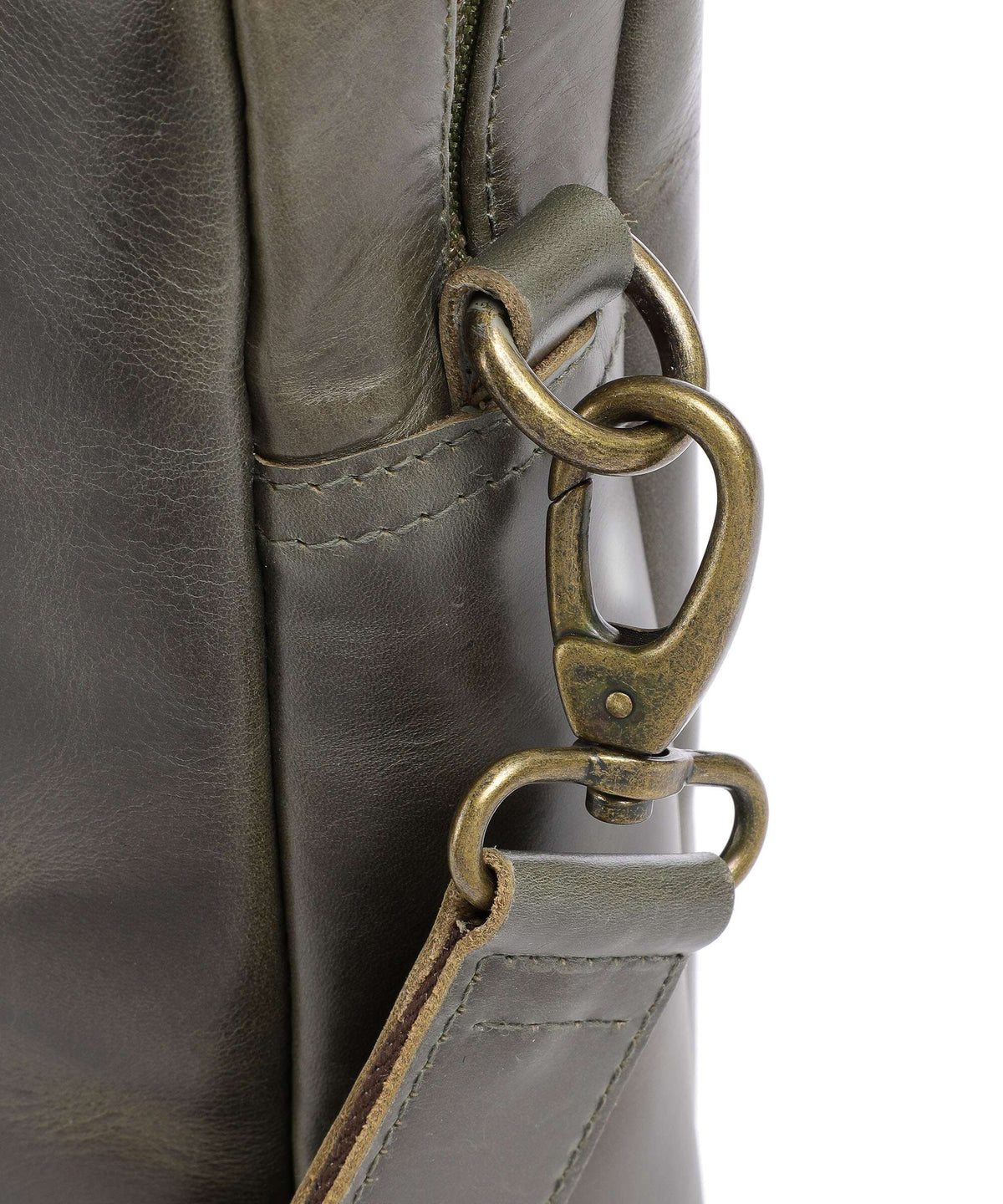 Buckle & Seam Crazy Horse Everett Briefcase olive