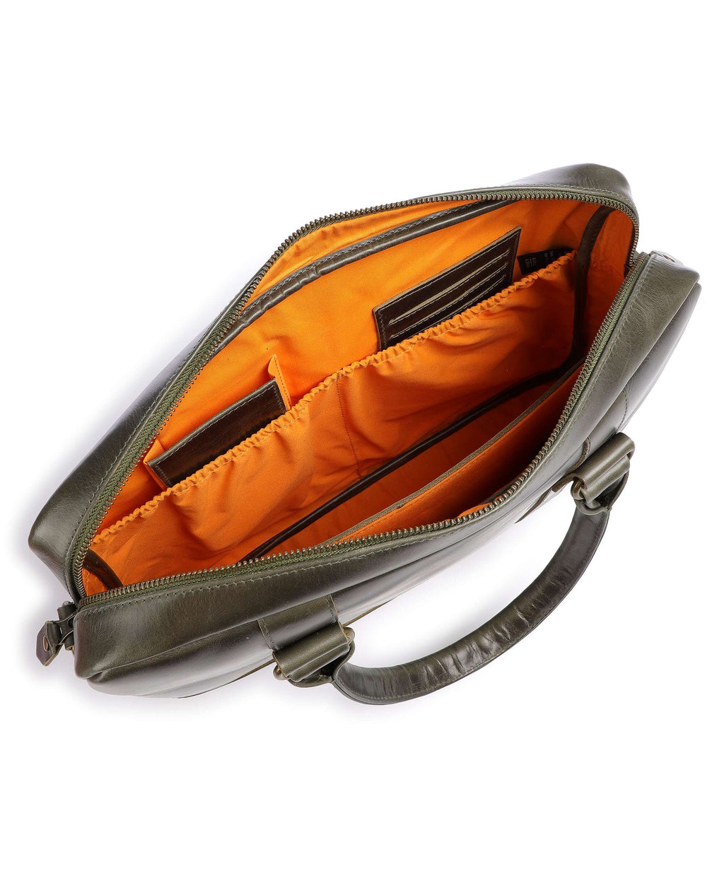 Buckle & Seam Crazy Horse Everett Briefcase olive