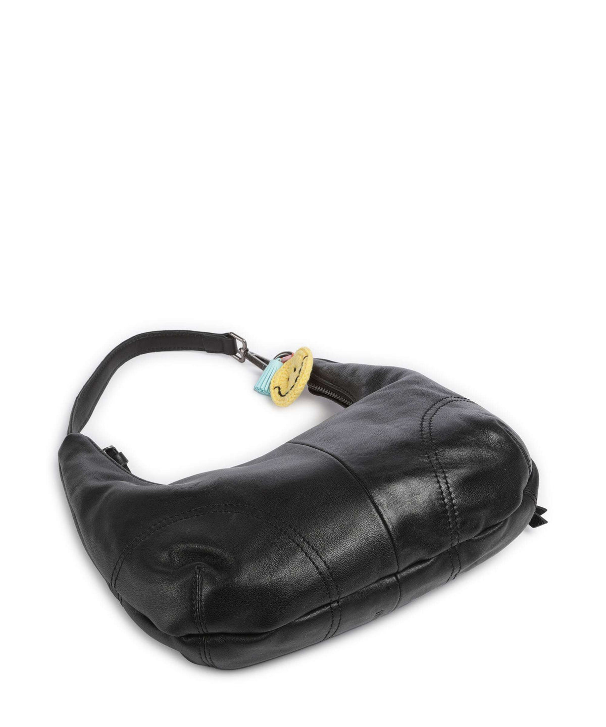 FredsBruder Take A Smile Midi Hobo bag black