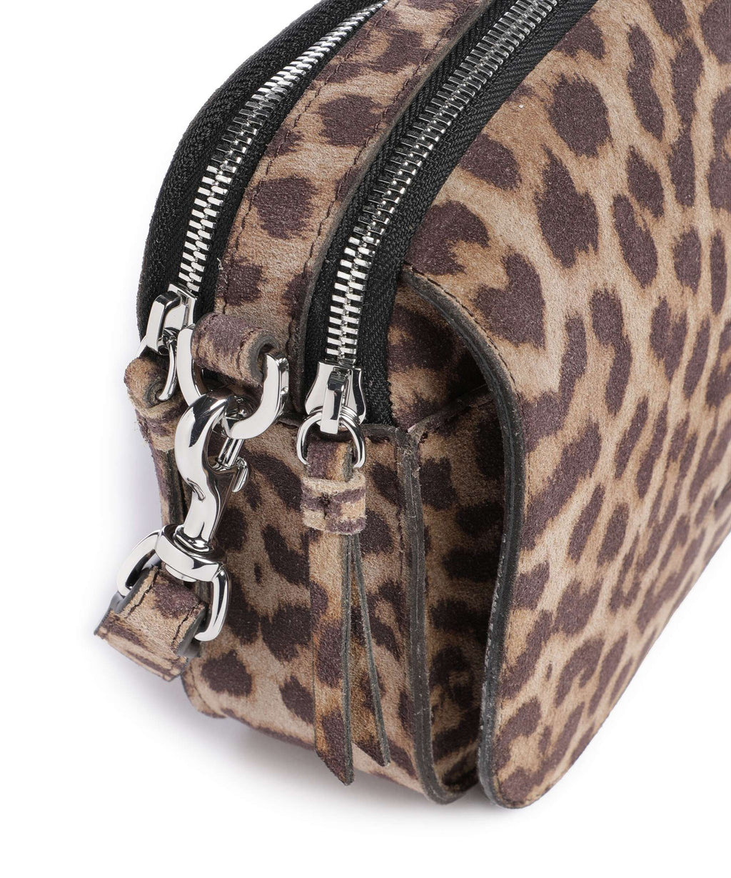 Les Visionnaires Emily Essential Cozy Crossbody bag leo print