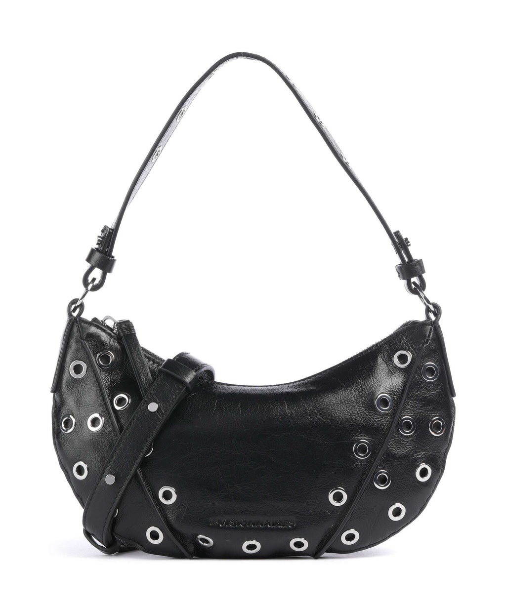 Les Visionnaires Enya Rivet Glossy Mini Shoulder bag black
