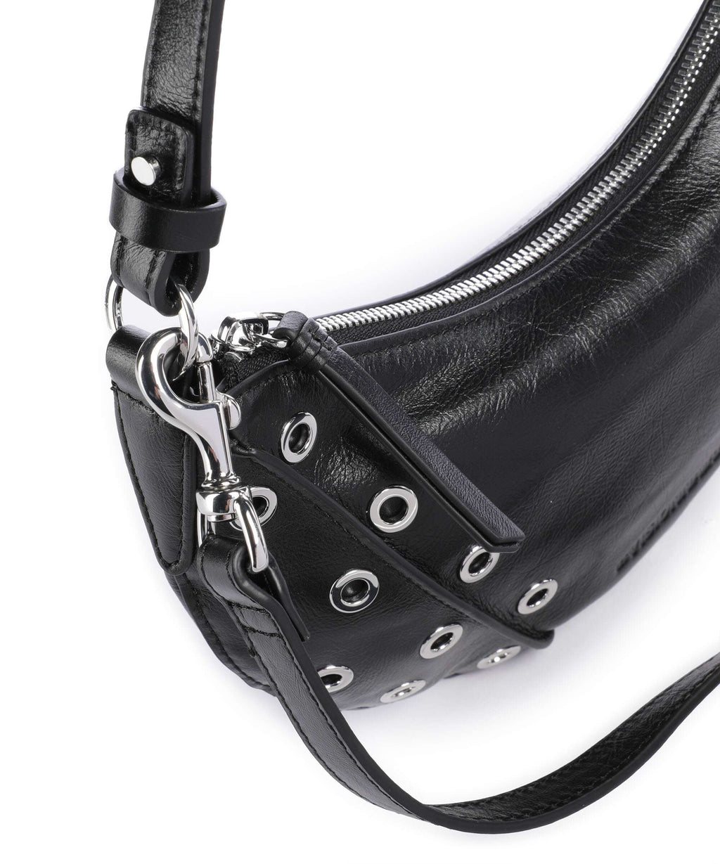 Les Visionnaires Enya Rivet Glossy Mini Shoulder bag black