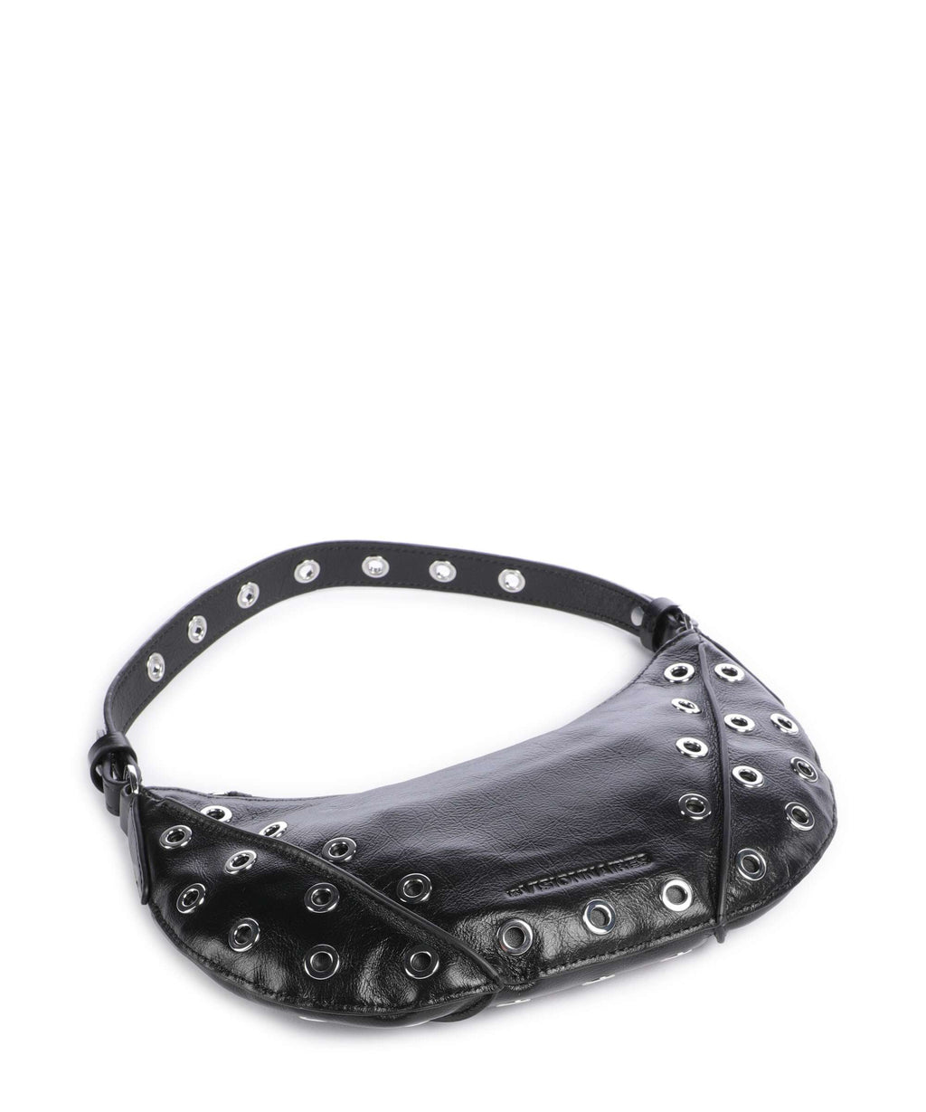 Les Visionnaires Enya Rivet Glossy Mini Shoulder bag black
